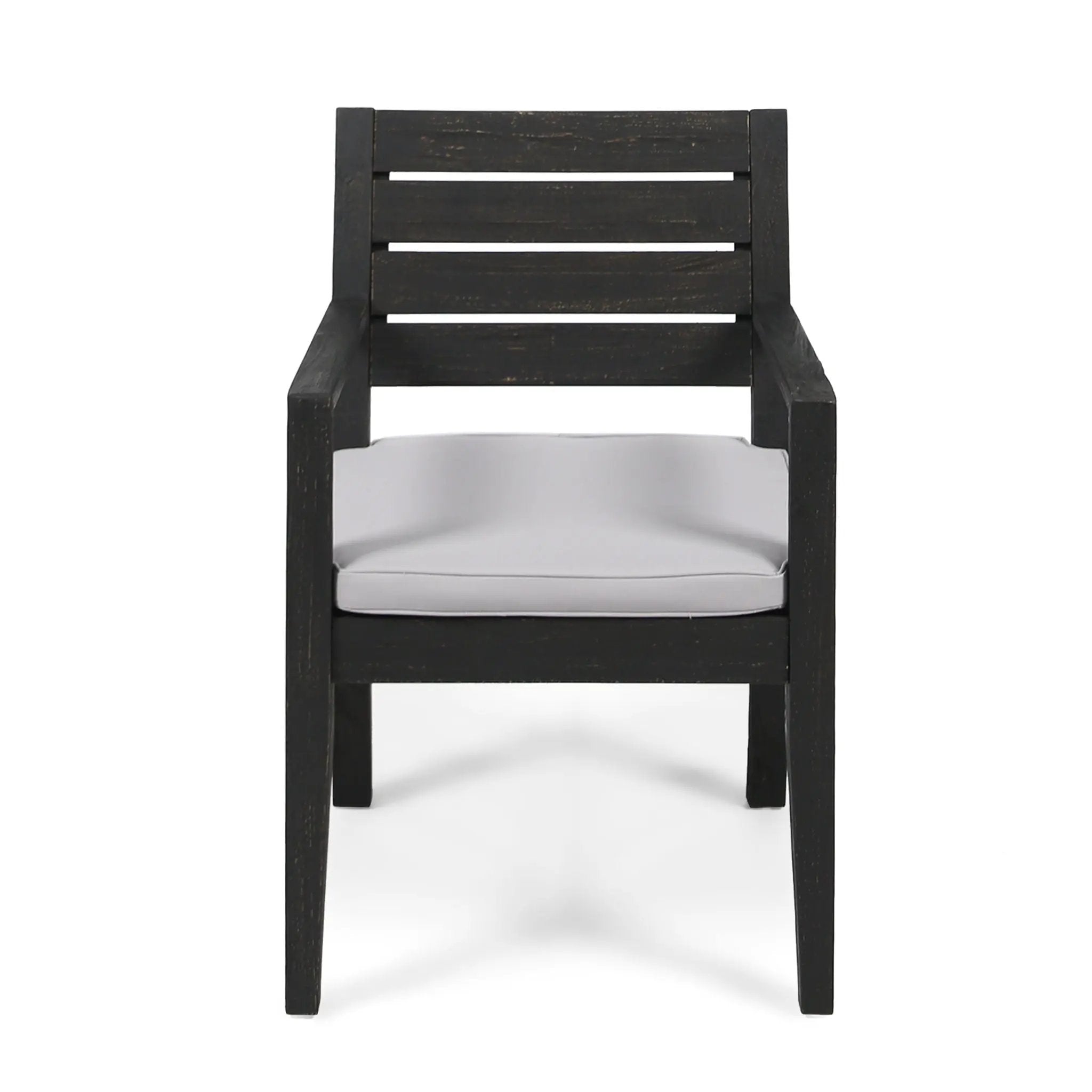 Outdoor 6 Seater Dining Set With Bench - Dark Gray / Light Gray by HouseOfZazla