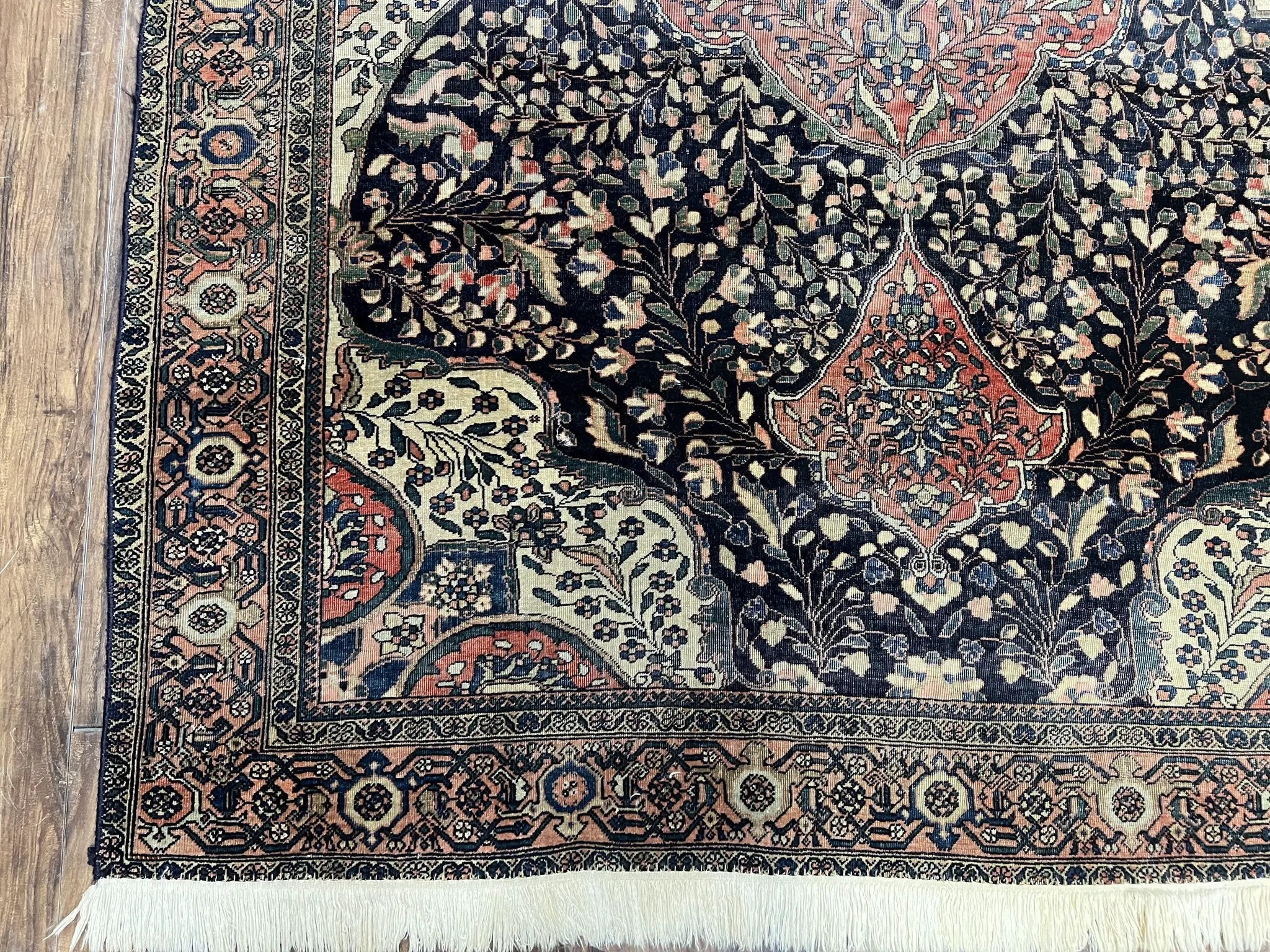Antique Persian Sarouk Farahan Rug 4x7, Collectible Persian Carpet by Jewel Rugs