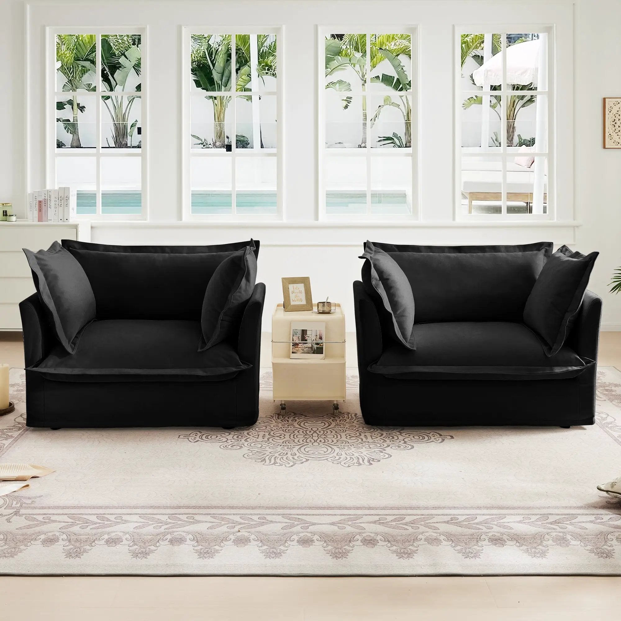 Set of 2 Slipcovered Armchairs by HouseOfZazla