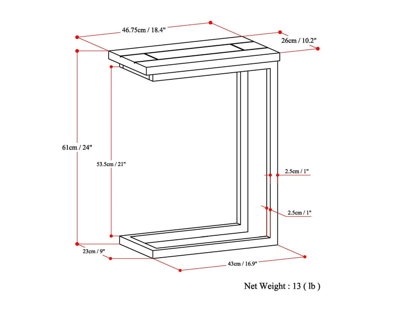 Skyler - Handcrafted C Side Table by HouseOfZazla