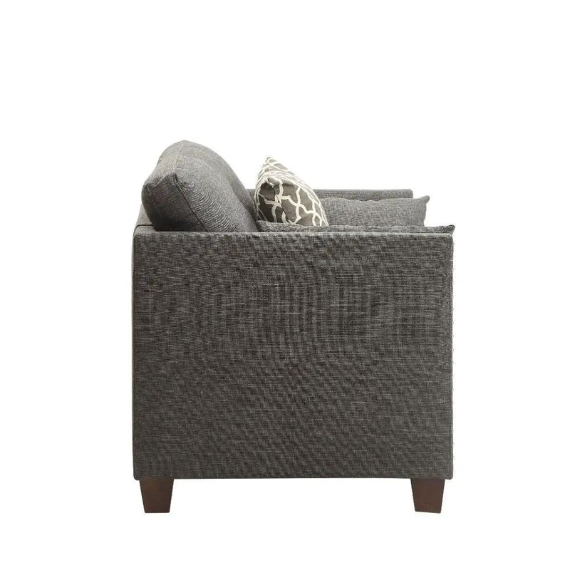 Laurissa - Chair With 3 Pillows - Light Charcoal Linen by Unique Piece Furniture