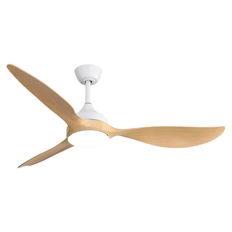 Modern Ceiling Fans Dimmable LED Light Quiet DC Reversible Motor For Indoor & Outdoor - White by Unique Piece Furniture