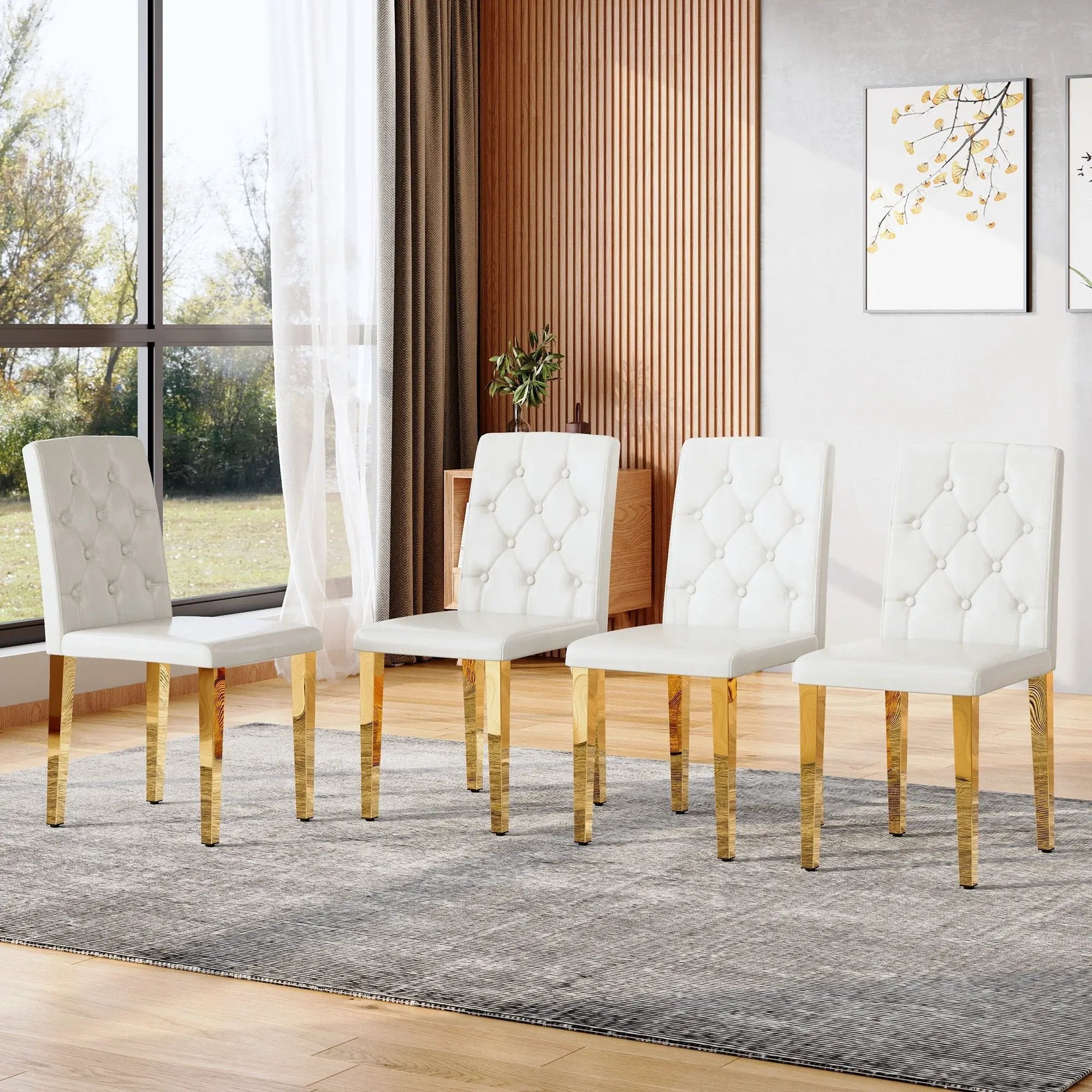 Dining Chairs With Ergonomic Buckle Backrest Comfort by HouseOfZazla