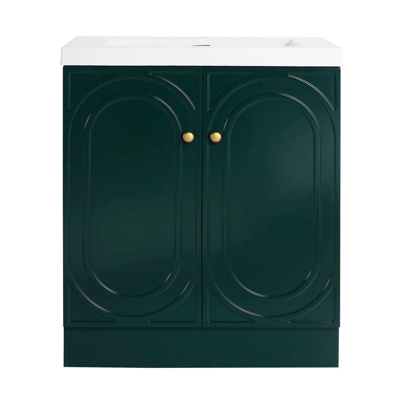Contemporary Freestanding Bathroom Vanity With Resin Sink & Soft-Close Cabinet Doors by Unique Piece Furniture