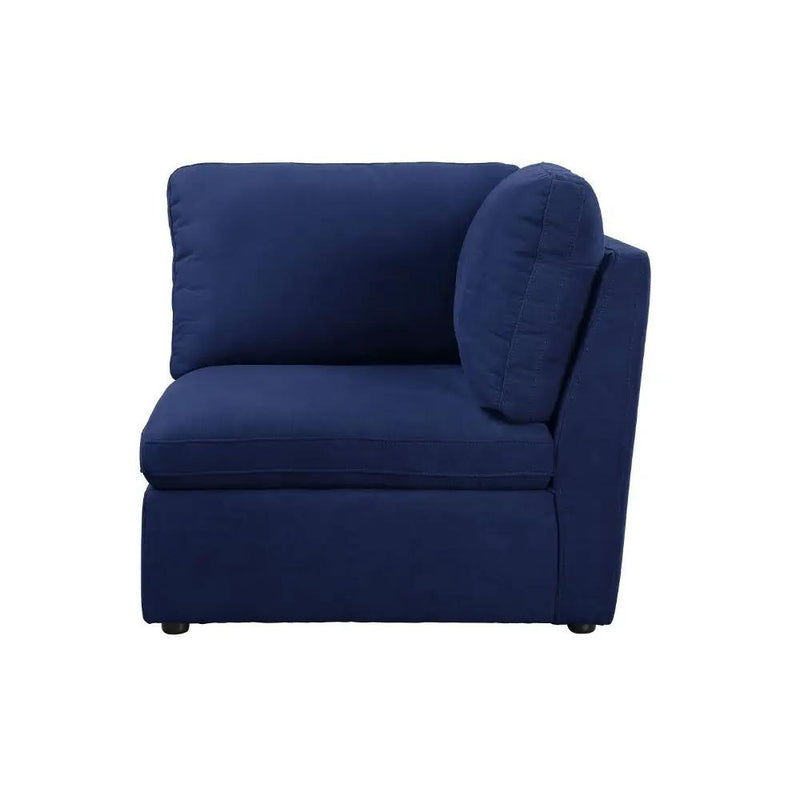 Crosby - Modular Wedge - Blue Fabric by Unique Piece Furniture