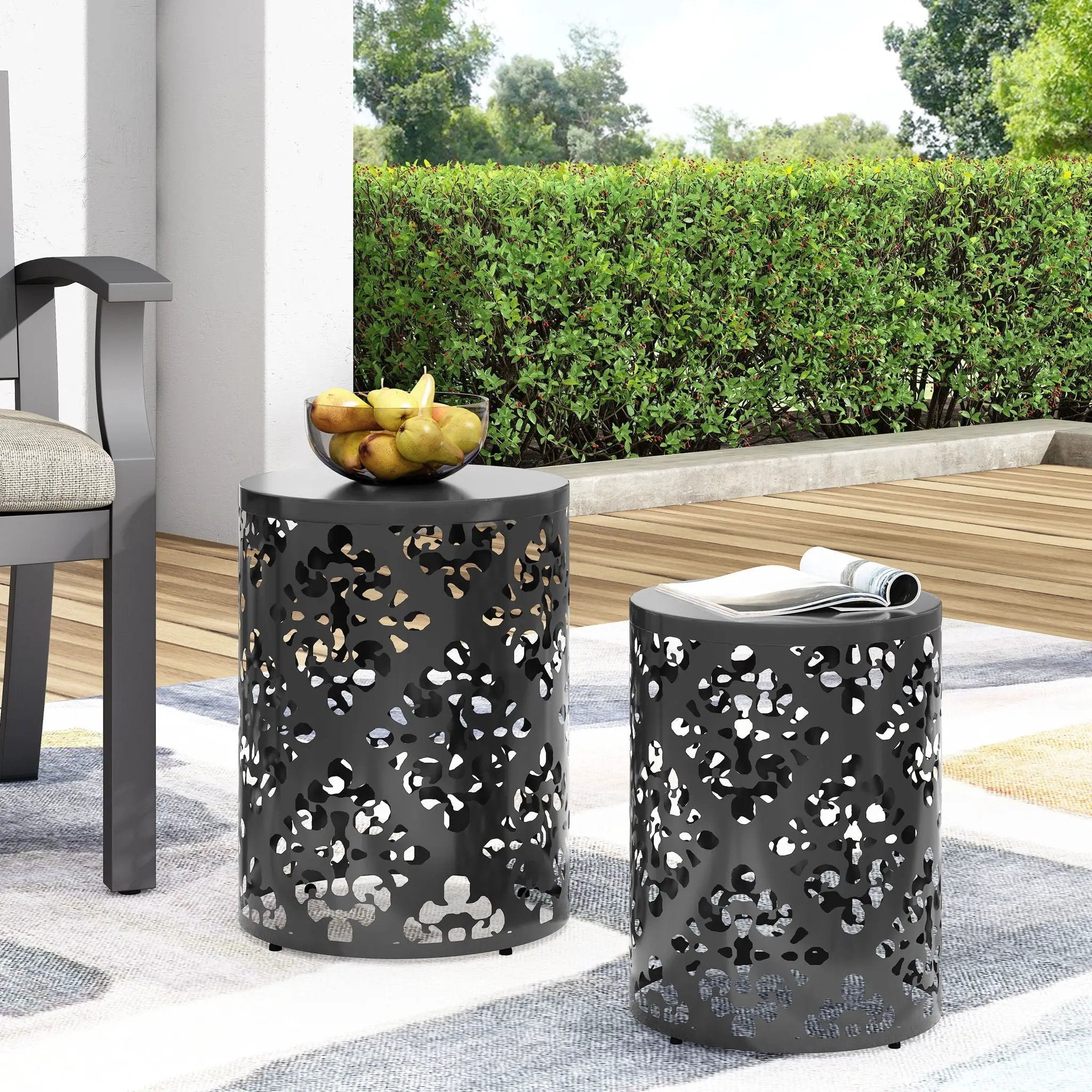 Outdoor Metal Modern Design End Table by HouseOfZazla