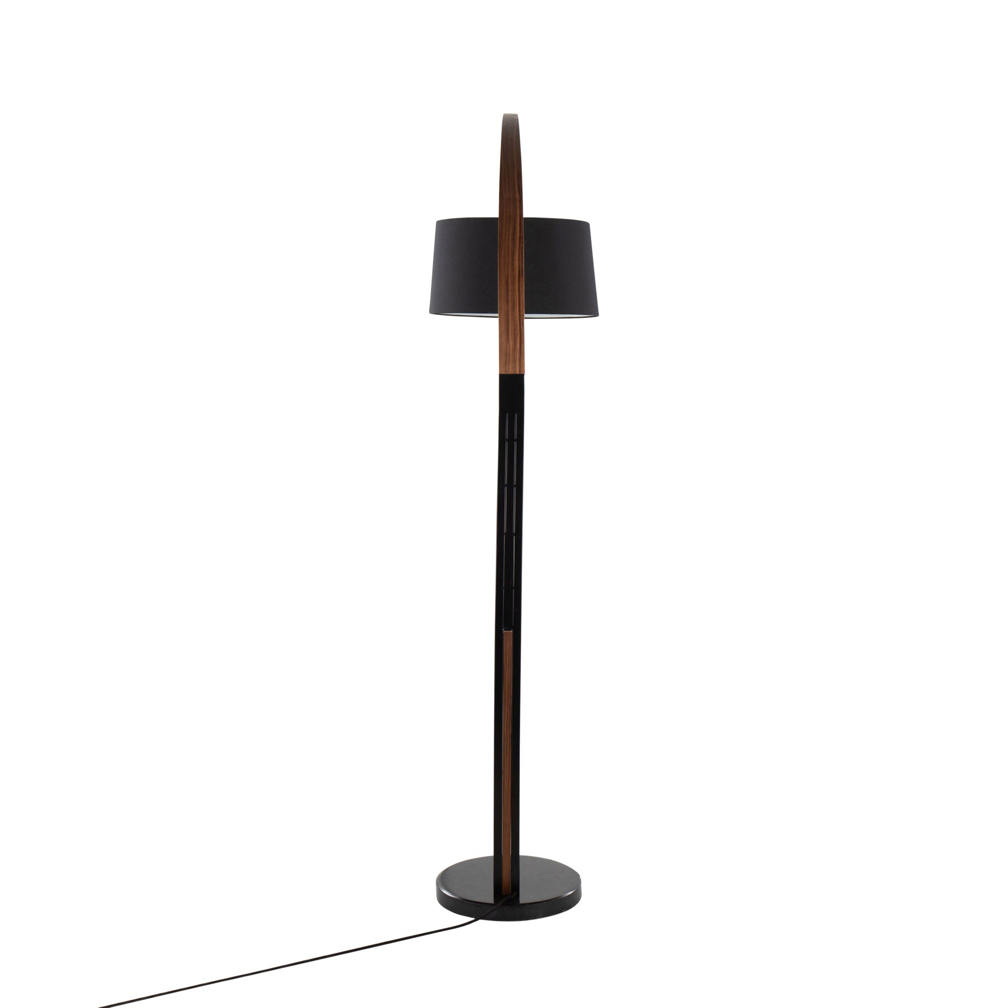 Noah - Mid-Century Modern Floor Lamp - Walnut by HouseOfZazla
