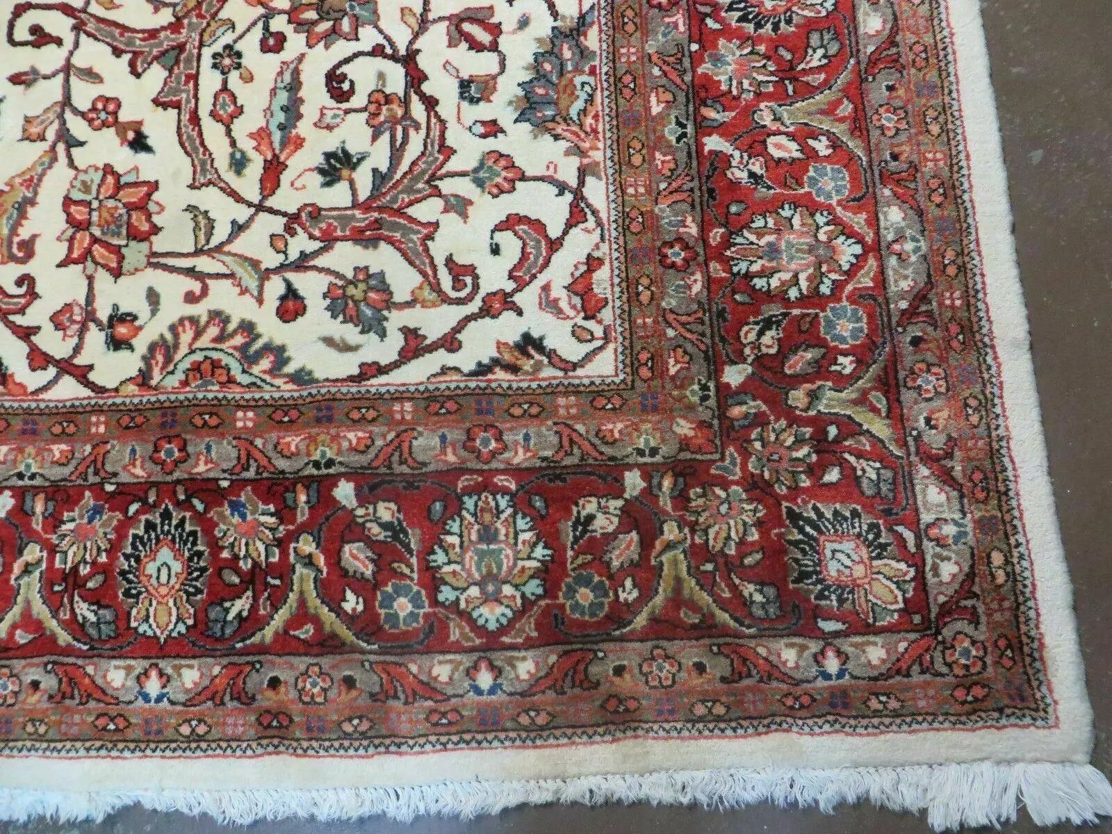 7' X 10' Vintage Handmade India Floral Oriental Wool Rug Hand knotted Carpet by Jewel Rugs