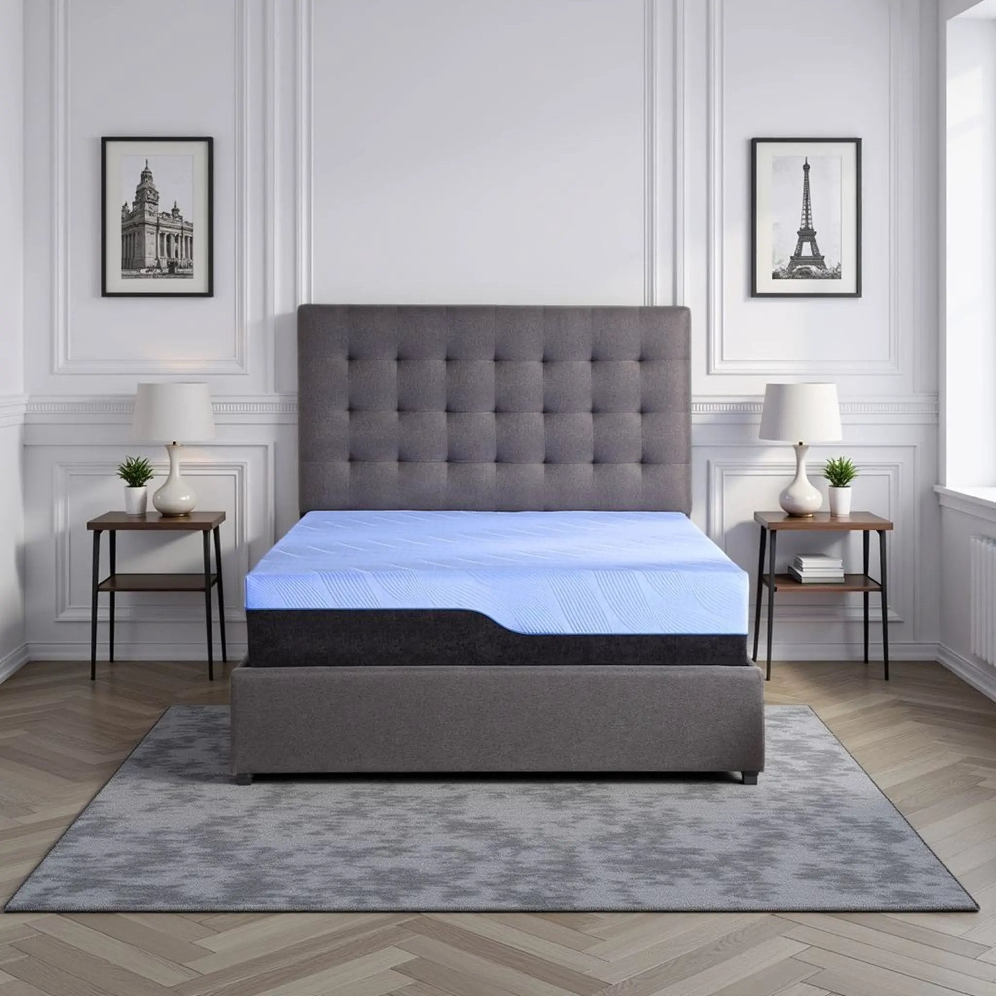 Refresh - 12" Hybrid Cooling Gelcare Memory Foam And Coil Mattress by HouseOfZazla