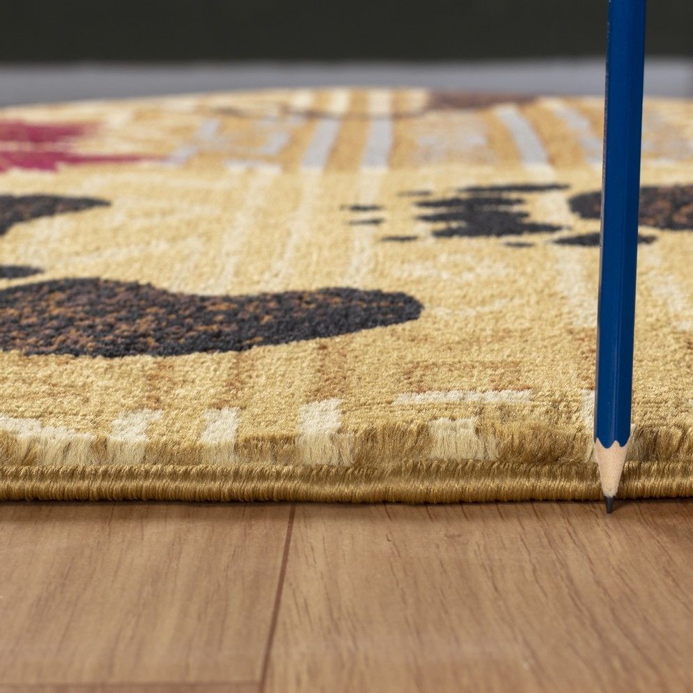 Nature's Nest - 5'3" X 7'3" Polypropylene, Lodge Area Rug - Multi / Beige by HouseOfZazla