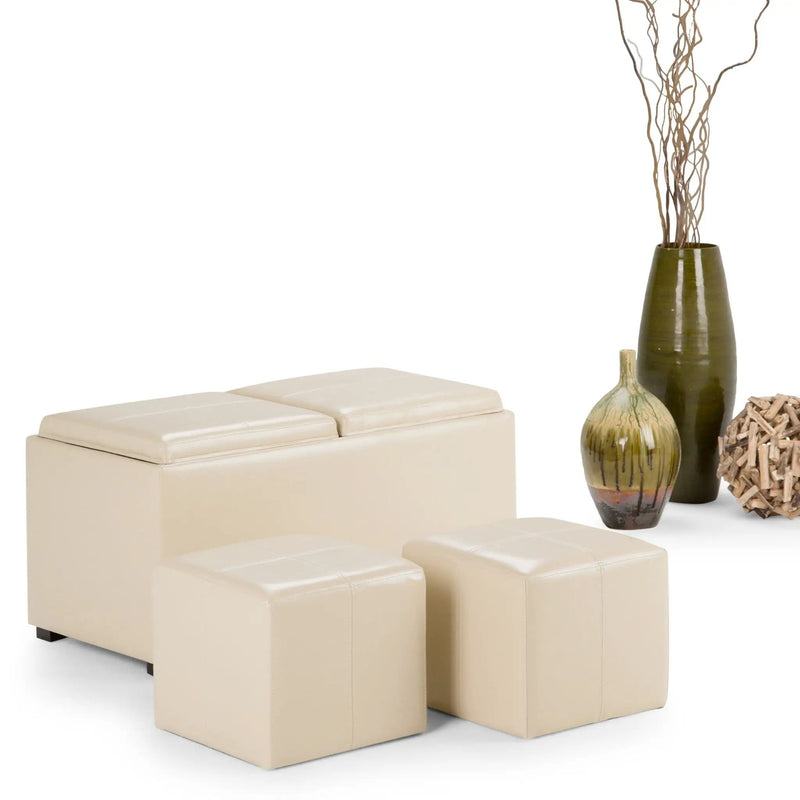 Avalon - 5 Piece Storage Ottoman, Contemporary by HouseOfZazla