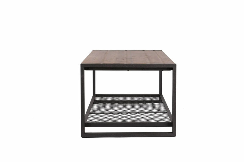 Console Coffee Table With Reclaimed Wood Finish, For Living Room - Natural by HouseOfZazla
