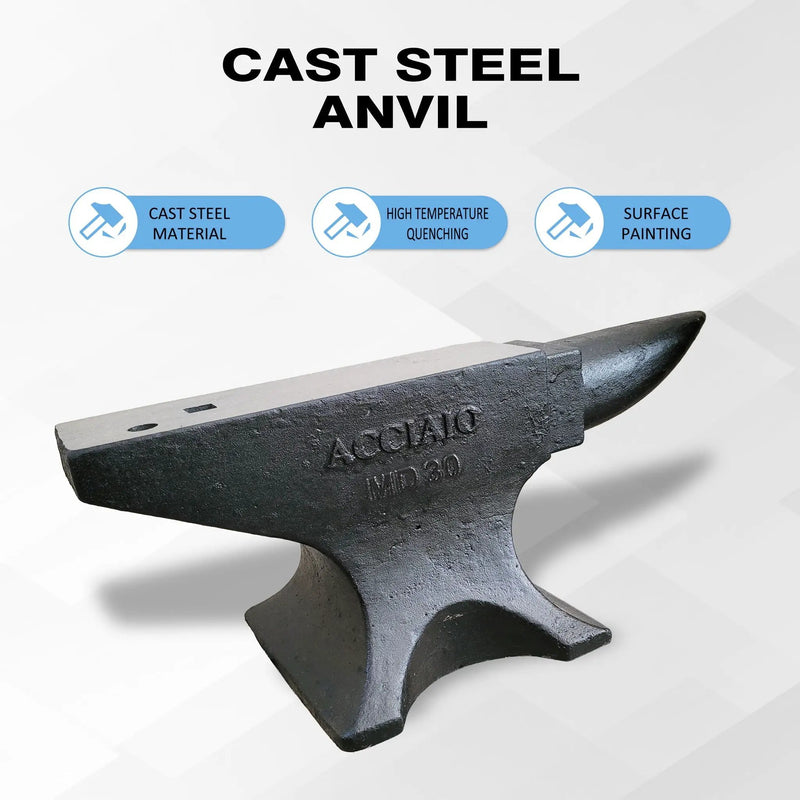 Single Horn Anvil 66Lbs Cast Steel Anvil smith For Sale Forge Tools And Equipment Anvil Rugged Round Horn Anvil smith Jewelers Metalsmith smith Tool - Black by HouseOfZazla