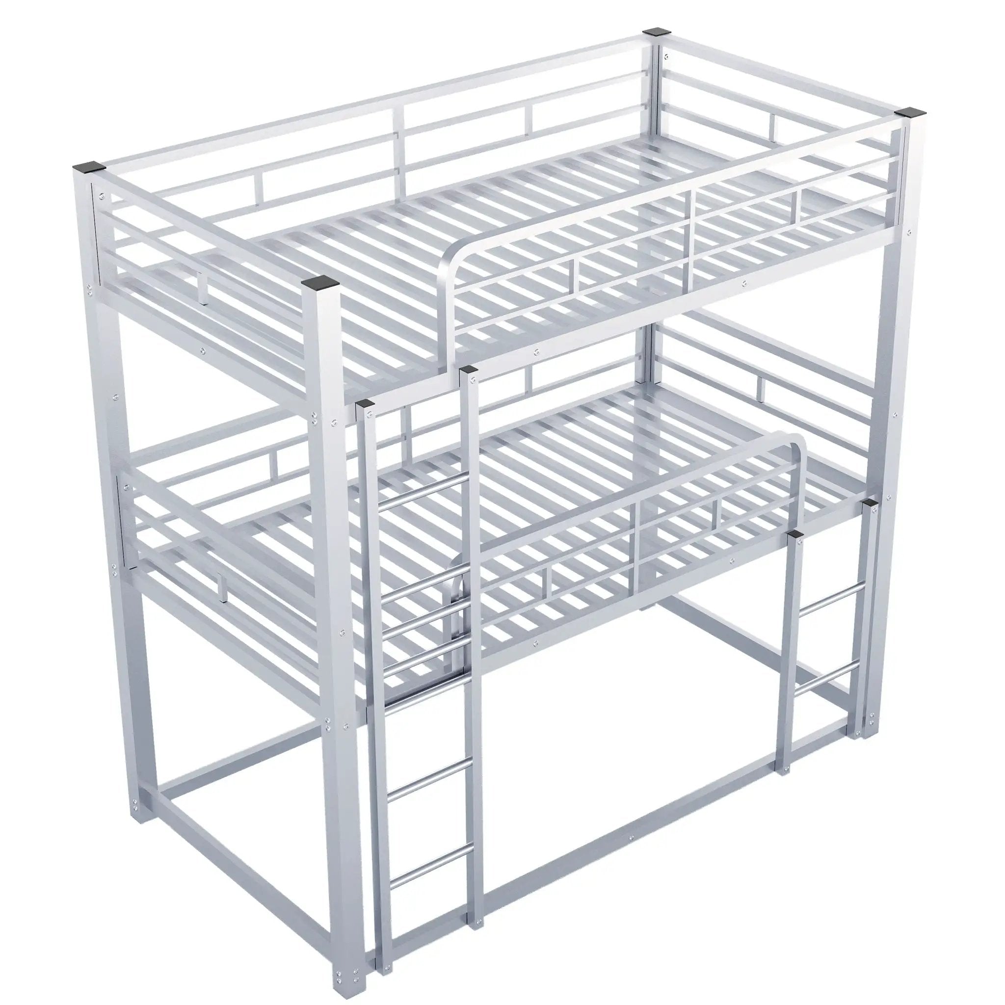 Triple Bunk Bed With Sturdy Construction And Space Saving Design by HouseOfZazla