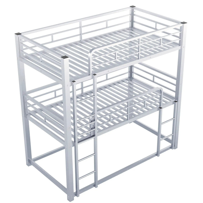 Triple Bunk Bed With Sturdy Construction And Space Saving Design by HouseOfZazla