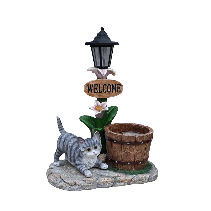 Lying Cat Solar Planter Garden Decor by HouseOfZazla