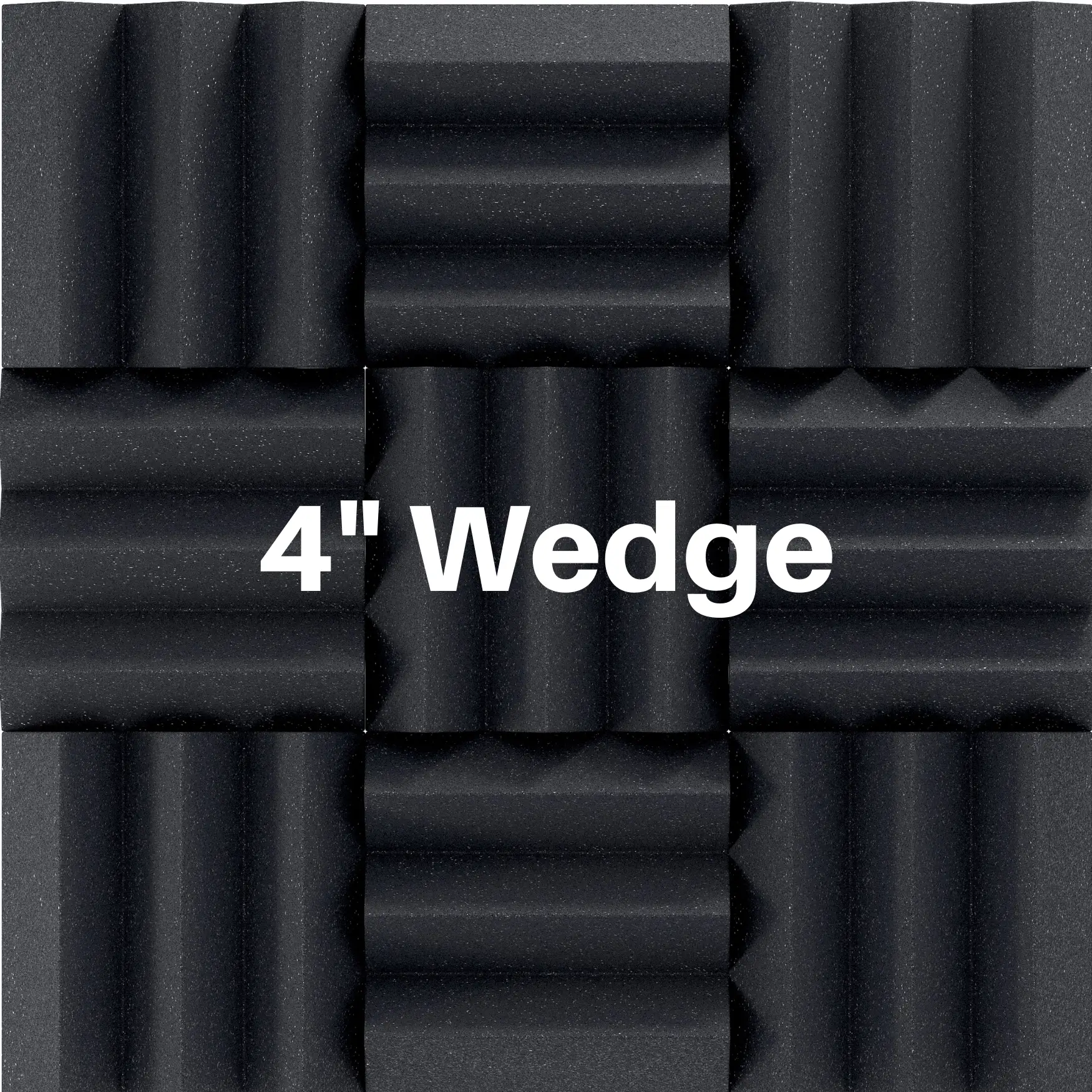 4 Inch Acoustic Foam Wedge Style Panels - 13 Color Options by SoundAssured