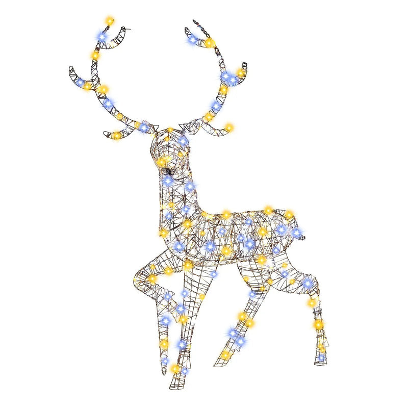 4.6 Feet Pre-Lit Christmas Reindeer with 170 Cold and Warm LED Lights by DirectDeals
