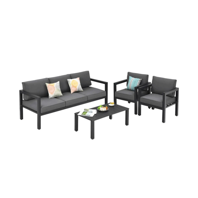Alora 4-Piece Premium Outdoor Aluminum Furniture Set For Backyard & Poolside (SAK73532) by SAKSBY WHOLESALE