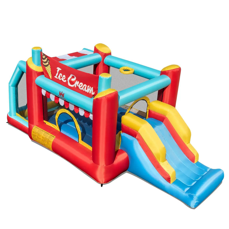 5-in-1 Ice Cream Inflatable Bounce House with Ball Pit and Slide without Blower by DirectDeals