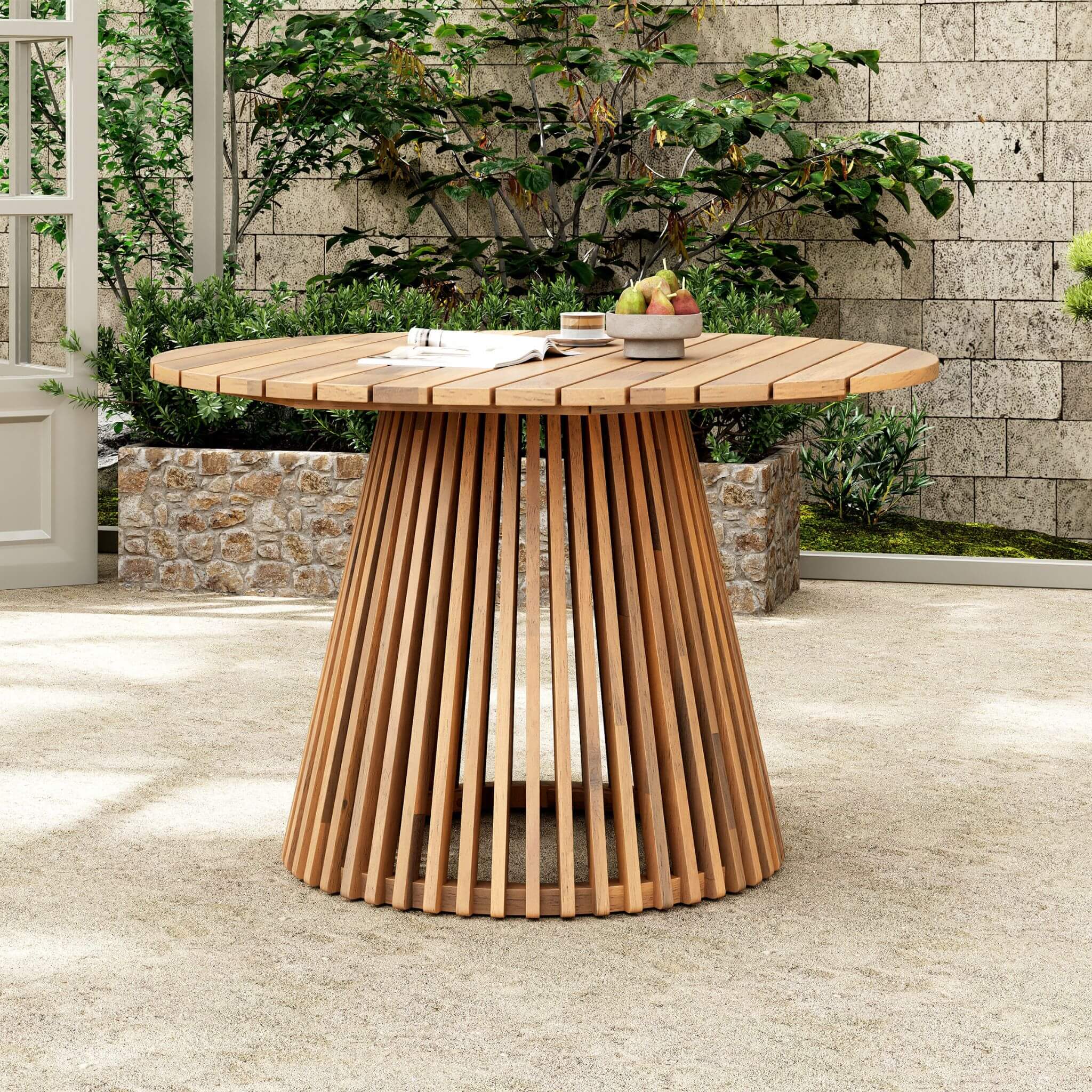Alora Premium 5-Piece Acacia Wooden Outdoor Furniture Patio Set With Dining Chairs And Table (SAK70445) by SAKSBY WHOLESALE