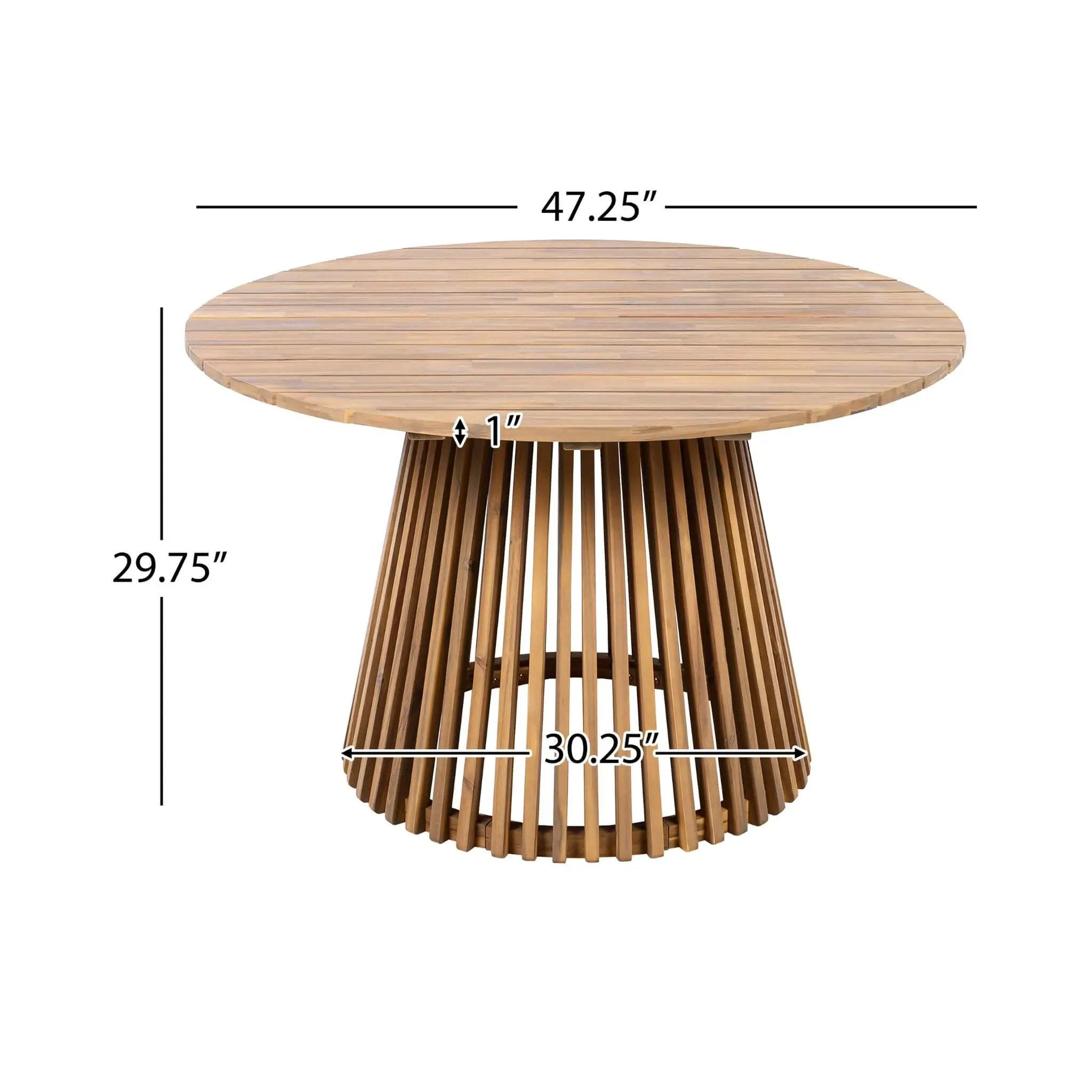 Alora Premium 5-Piece Acacia Wooden Outdoor Furniture Patio Set With Dining Chairs And Table (SAK70445) by SAKSBY WHOLESALE