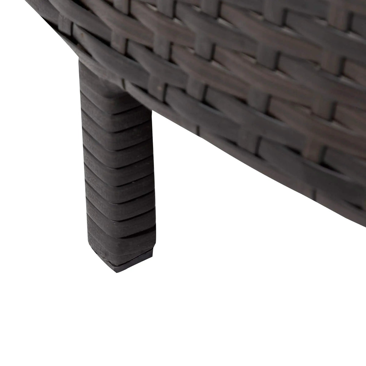 Alora Premium 5-Piece All-Weather Half-Moon Outdoor Rattan Wicker Patio Sectional Sofa Furniture Set With Tempered Glass Table (SAK32615) by SAKSBY WHOLESALE