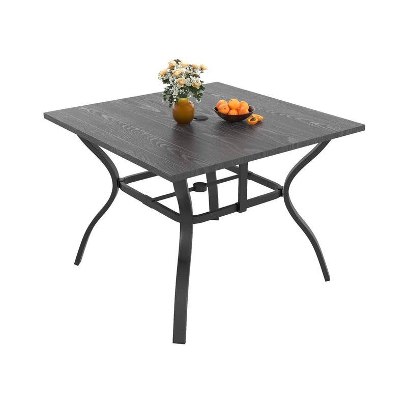 Alora 5-Piece Outdoor Dining Set With 4 Heavy-Duty Chairs And Square Table With Umbrella Hole [UMBRELLA NOT INCLUDED] (SAK93546) by SAKSBY WHOLESALE