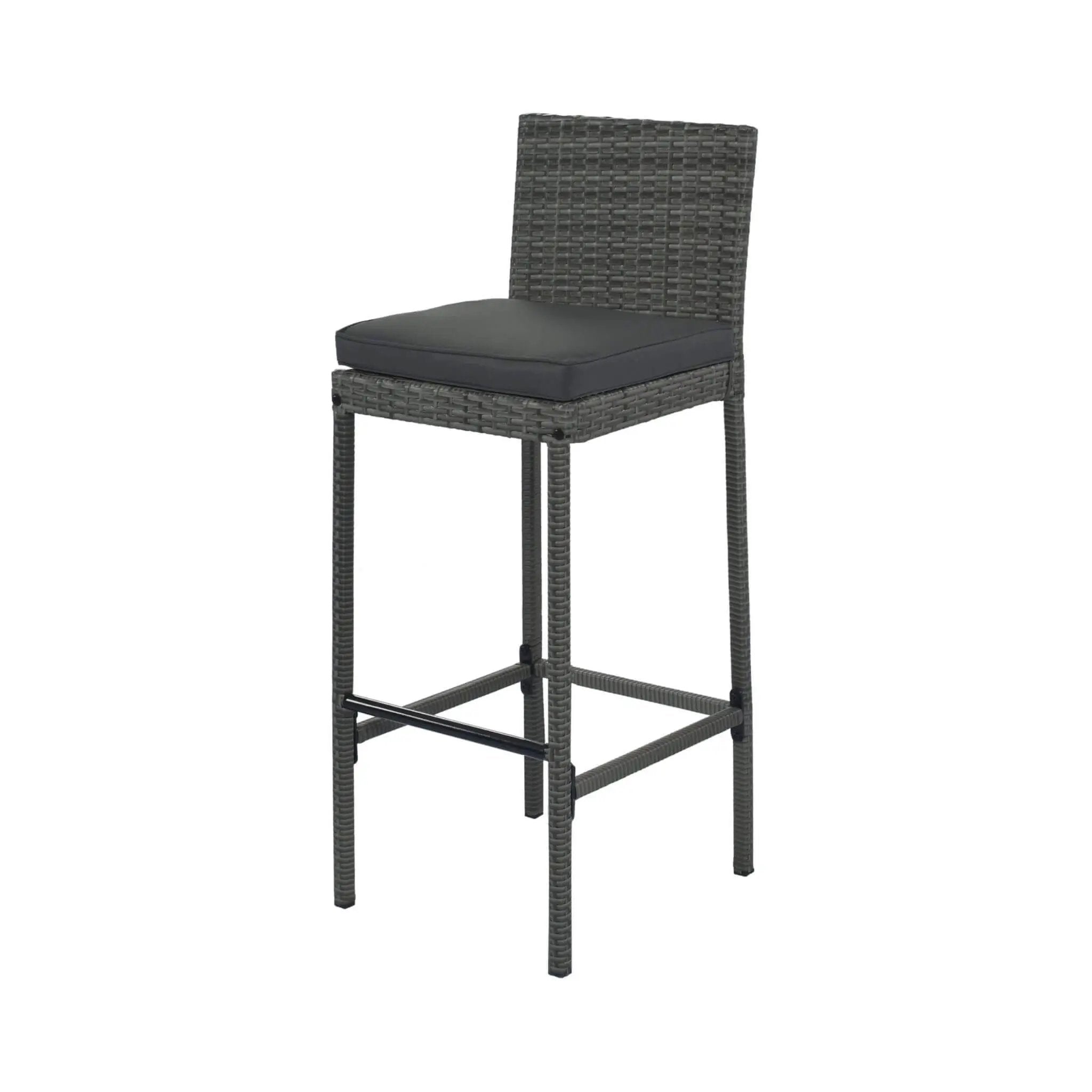 Alora 5-Piece Wicker Patio Bar Set With Cushions & Acacia Table (SAK26801) by SAKSBY WHOLESALE