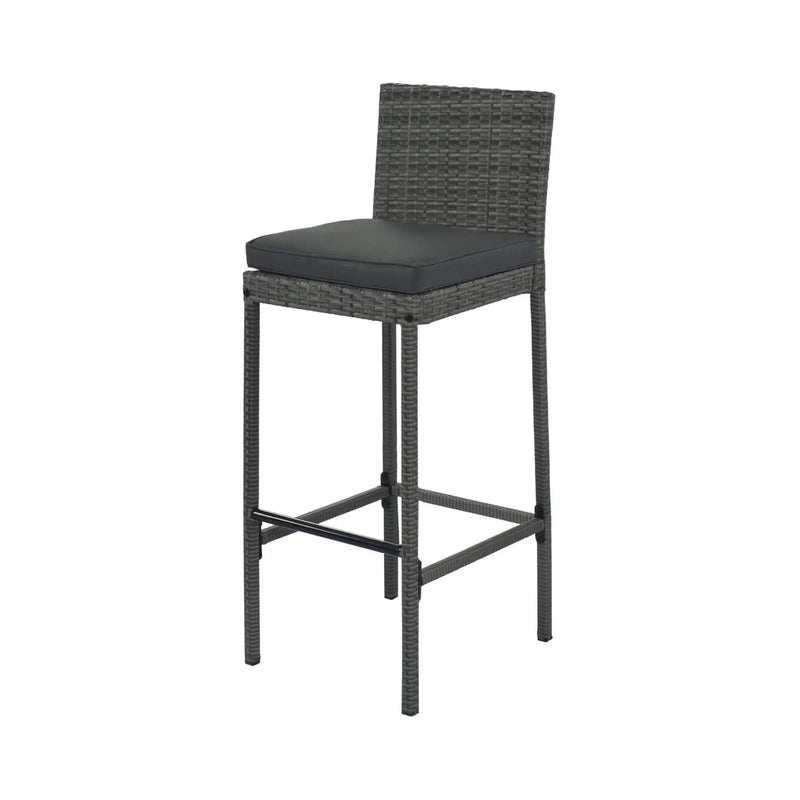 Alora 5-Piece Wicker Patio Bar Set With Cushions & Acacia Table (SAK26801) by SAKSBY WHOLESALE