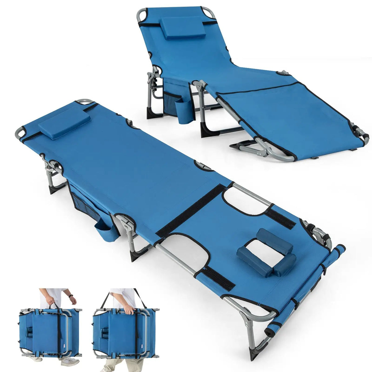 5-position Outdoor Folding Chaise Lounge Chair, photo 4 of 9