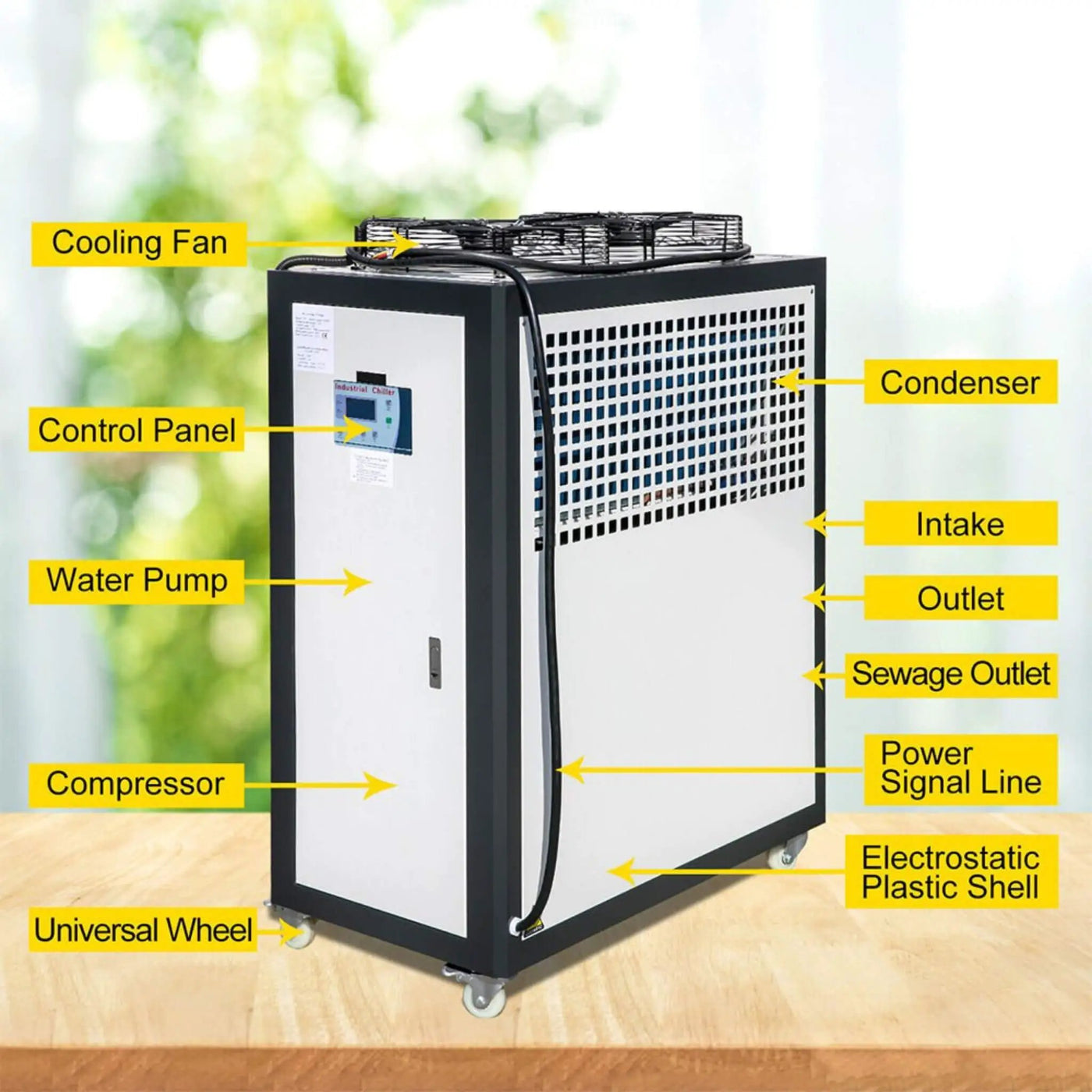 Smart Air-Cooled SS Industrial Water Chiller With LCD Display (SAK26458) by SAKSBY WHOLESALE