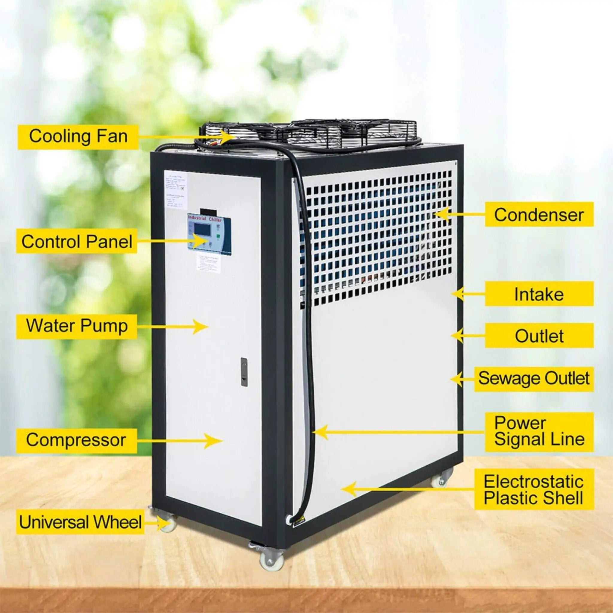 Smart Air-Cooled SS Industrial Water Chiller With LCD Display (SAK26458) by SAKSBY WHOLESALE