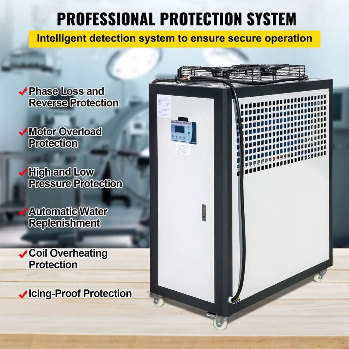 Smart Air-Cooled SS Industrial Water Chiller With LCD Display (SAK26458) by SAKSBY WHOLESALE