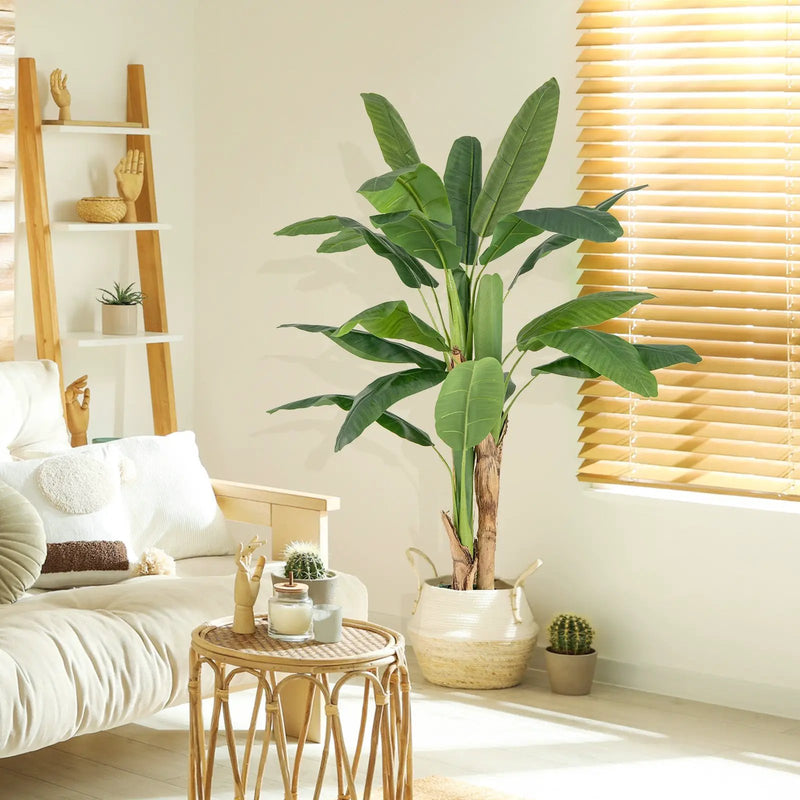 5.3 Feet Tall Bird of Paradise Artificial Plant Faux Banana Leaf Tree by DirectDeals