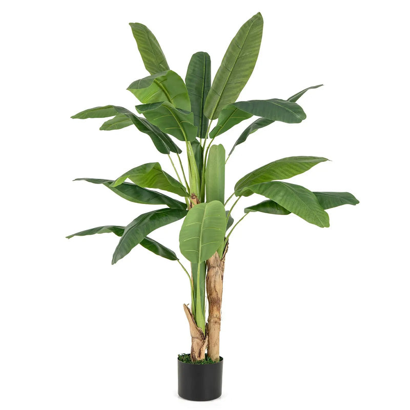 5.3 Feet Tall Bird of Paradise Artificial Plant Faux Banana Leaf Tree by DirectDeals