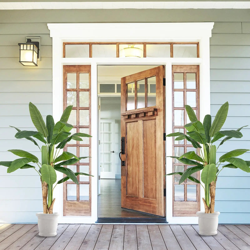 5.3 Feet Tall Bird of Paradise Artificial Plant Faux Banana Leaf Tree by DirectDeals