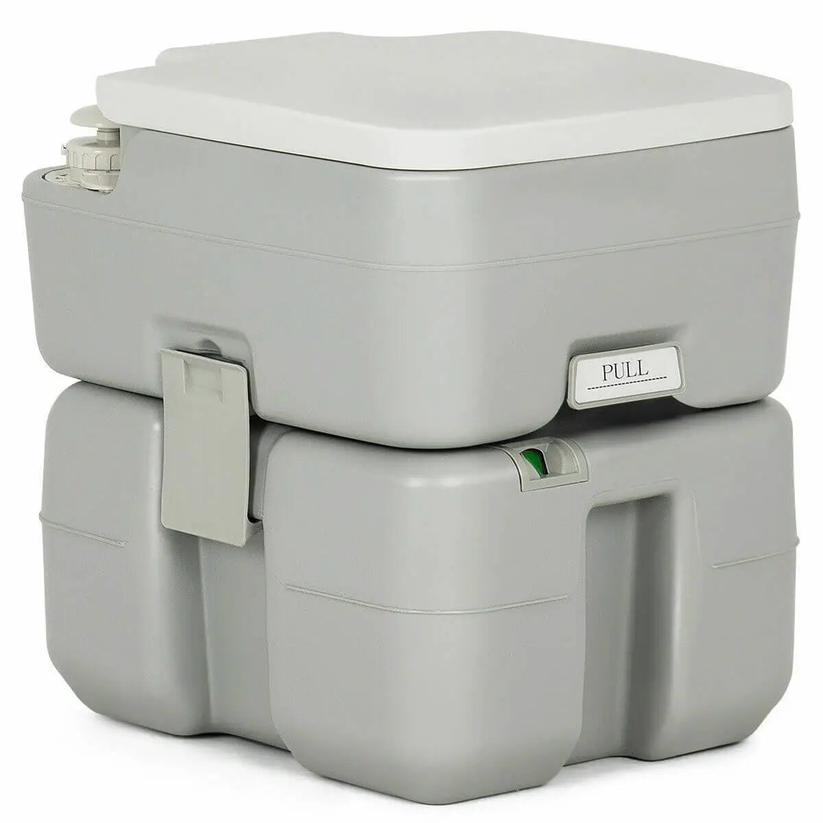 5.3 Gallon Portable Travel Toilet with Piston Pump Flush by DirectDeals
