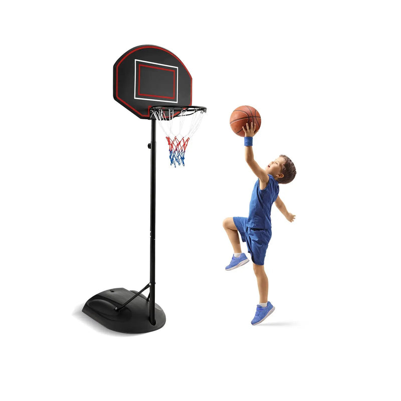5.5 to 7.5 FT Adjustable Portable Basketball Hoop System with Anti-Rust Stand and Wheels by DirectDeals
