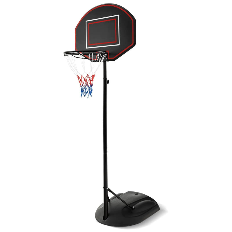 5.5 to 7.5 FT Adjustable Portable Basketball Hoop System with Anti-Rust Stand and Wheels by DirectDeals
