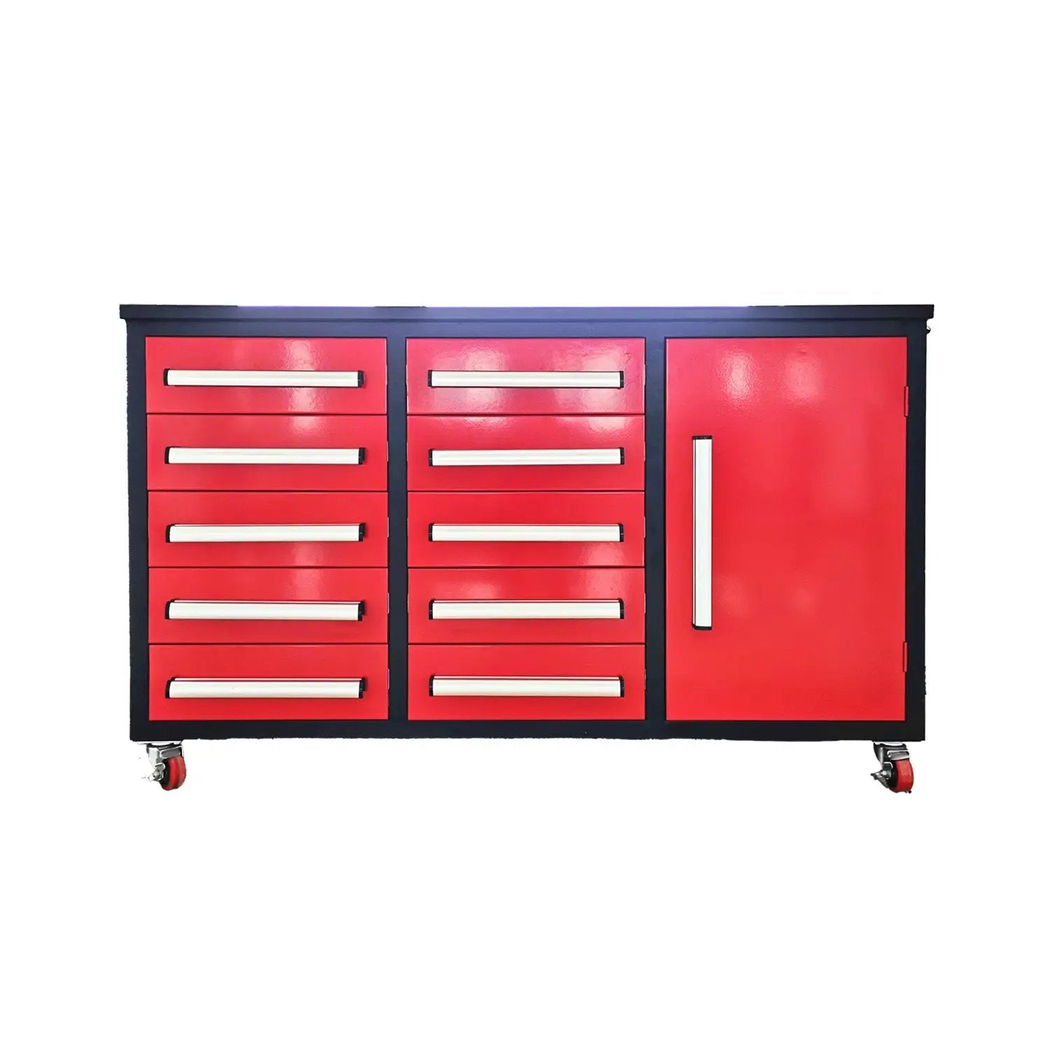 5.5ft Heavy Duty Mobile Workbench with Cabinet & 10 Drawers by Chery Industrial