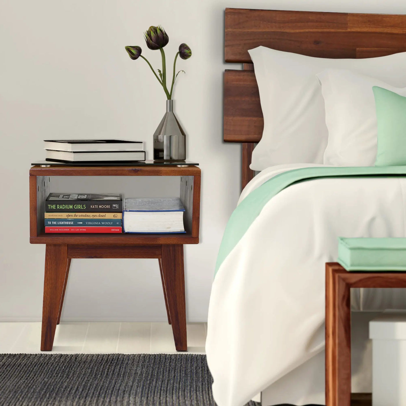 Serena Solid Wood Nightstand by Megsu