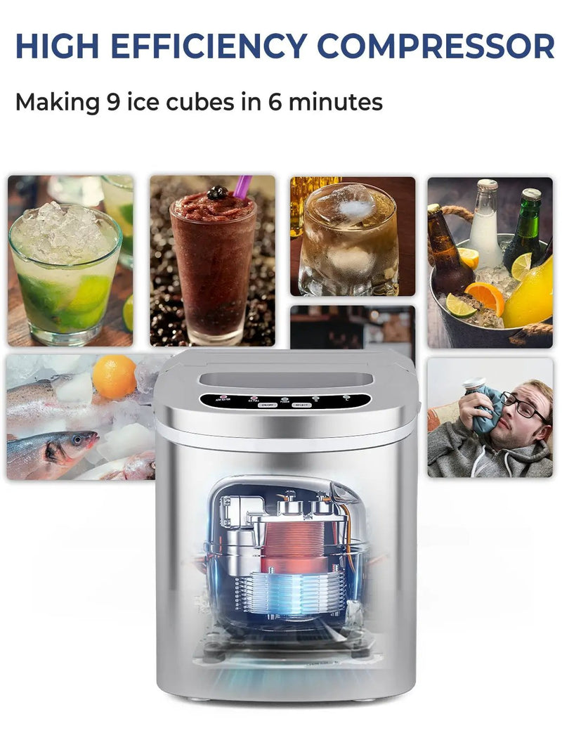 Mini Portable Compact Electric Ice Maker Machine by DirectDeals