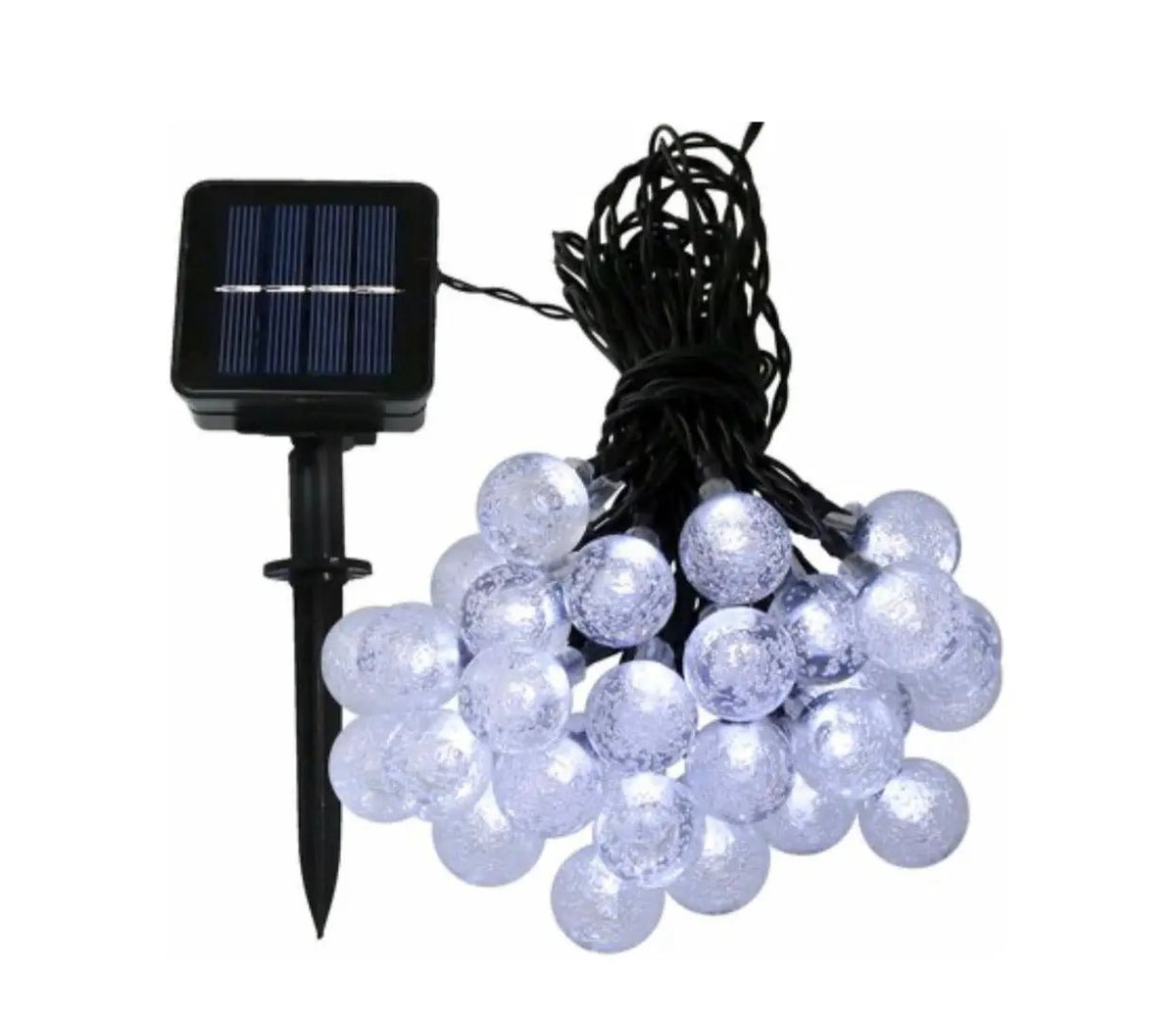 50 LED Solar Lamp Crystal Ball Globe Bulbs Waterproof -27Ft by Outdoor Solar Outlet