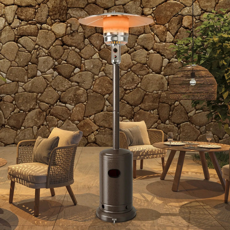 50000 BTU Stainless Steel Propane Patio Heater with Trip over Protection by DirectDeals