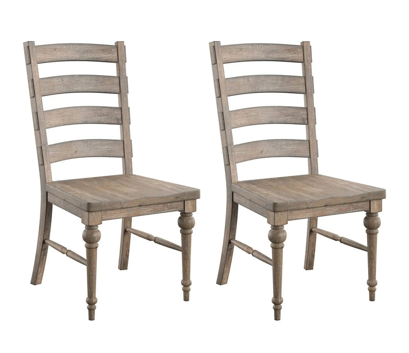 Ladderback Dining Chairs, (Set of 2) - Taupe by Unique Piece Furniture