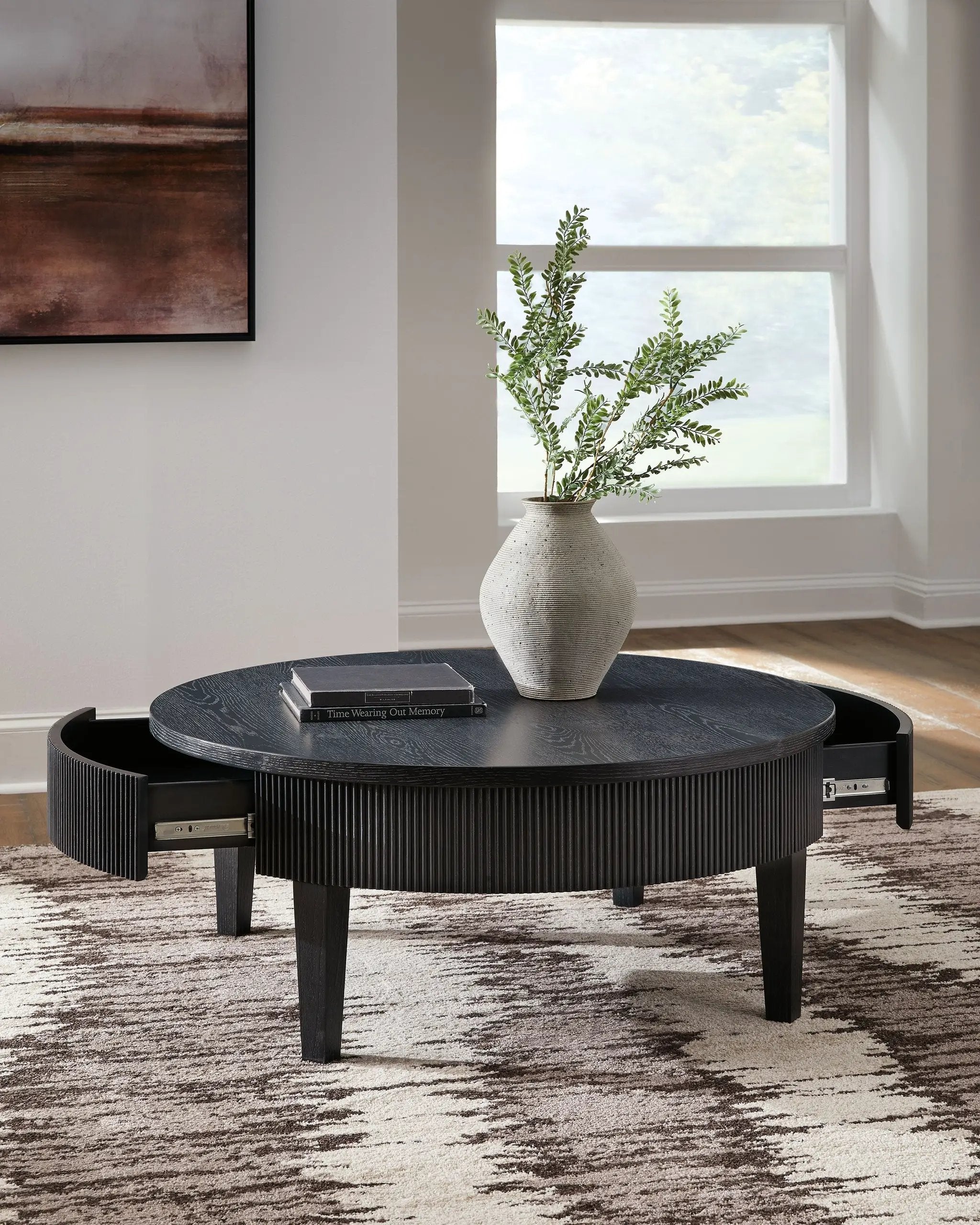 Marstream - Round Cocktail Table - Black by Unique Piece Furniture