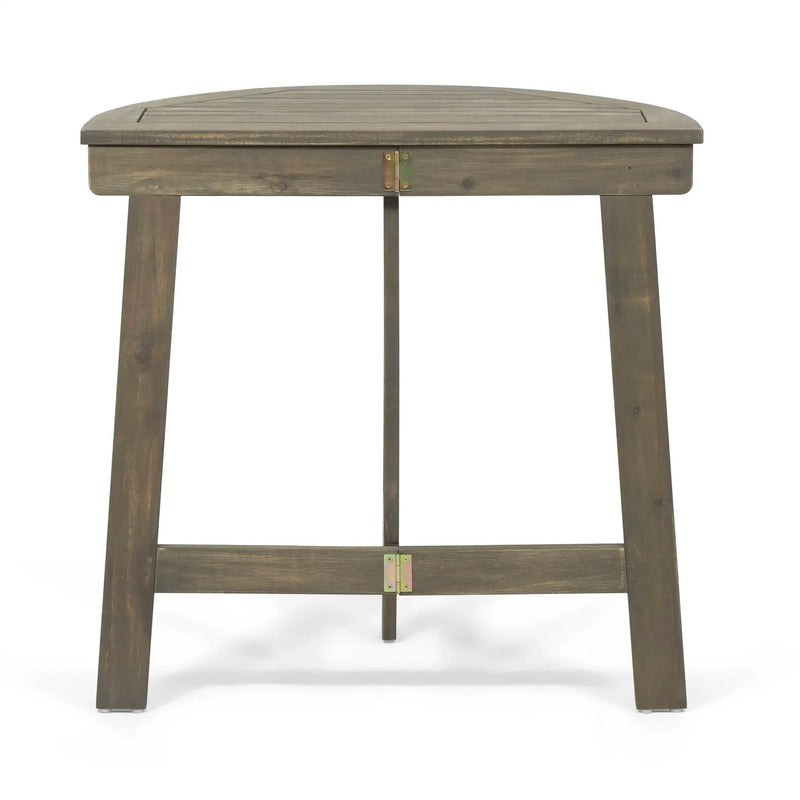Outdoor Half Round Folding Acacia Wood Bistro Table by HouseOfZazla