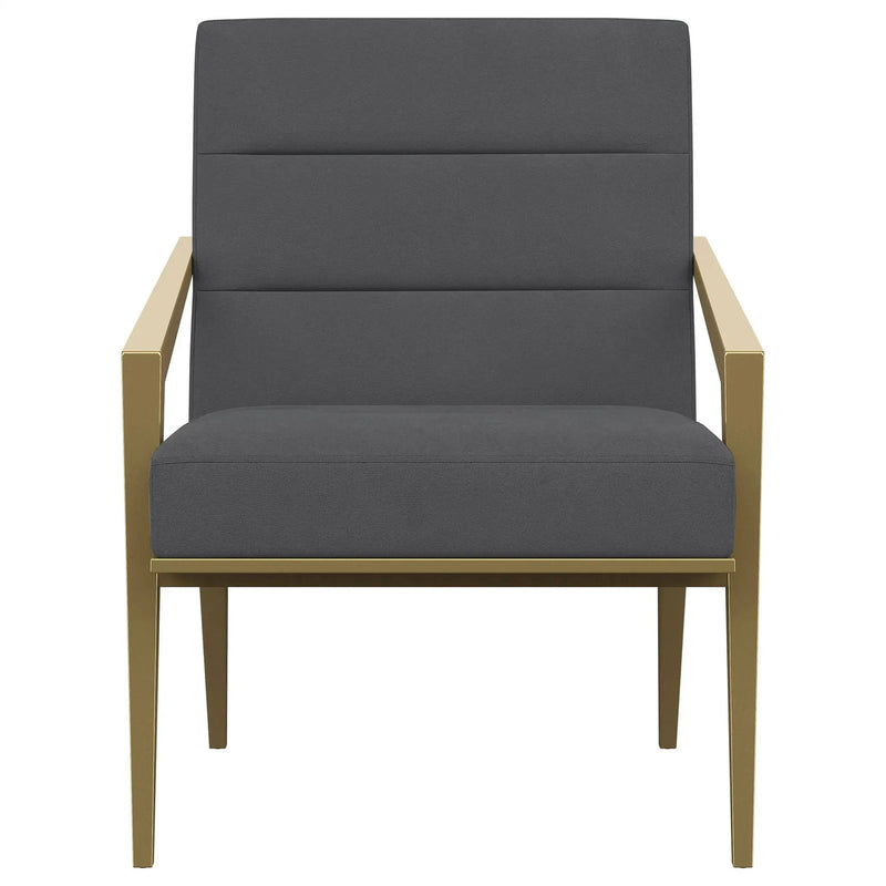 Kirra Upholstered Metal Arm Accent Chair Dark Grey by Unique Piece Furniture