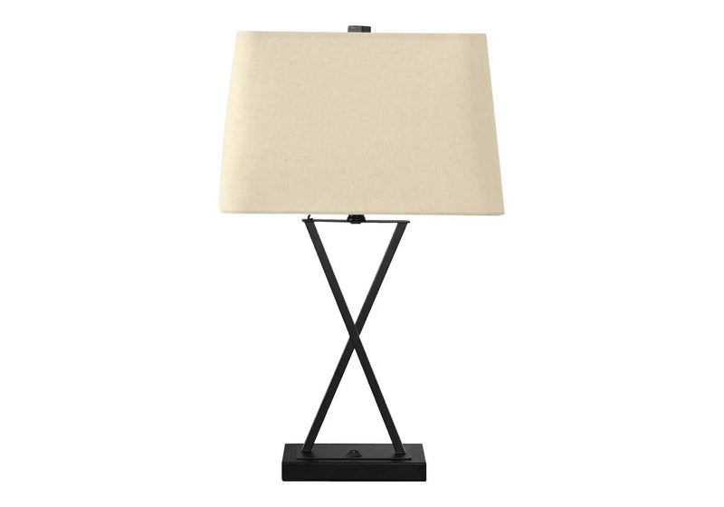 Lighting, Table Lamp, USB Port Included, Resin, Transitional - Black by HouseOfZazla